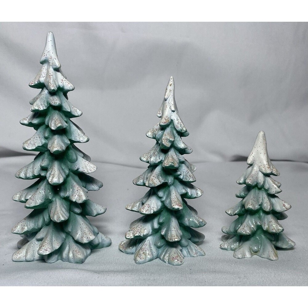 Department 56 Village Wintergreen Pines 52660 Set of 3 Frosted Christmas Trees